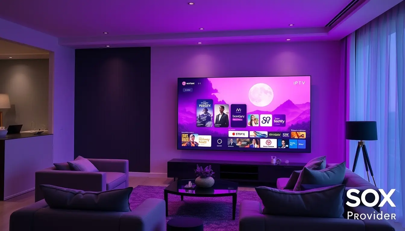IPTV device interface showing catch-up TV options