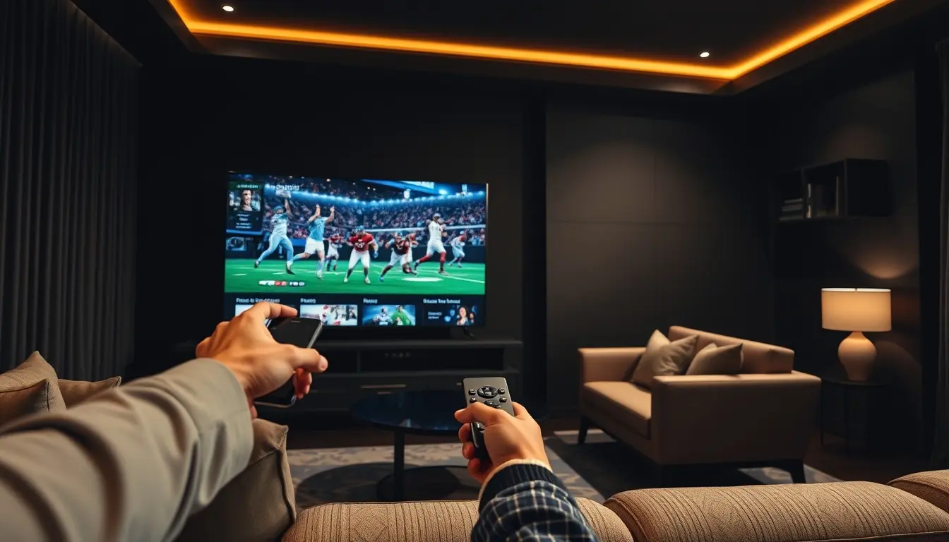 IPTV app interface on a screen